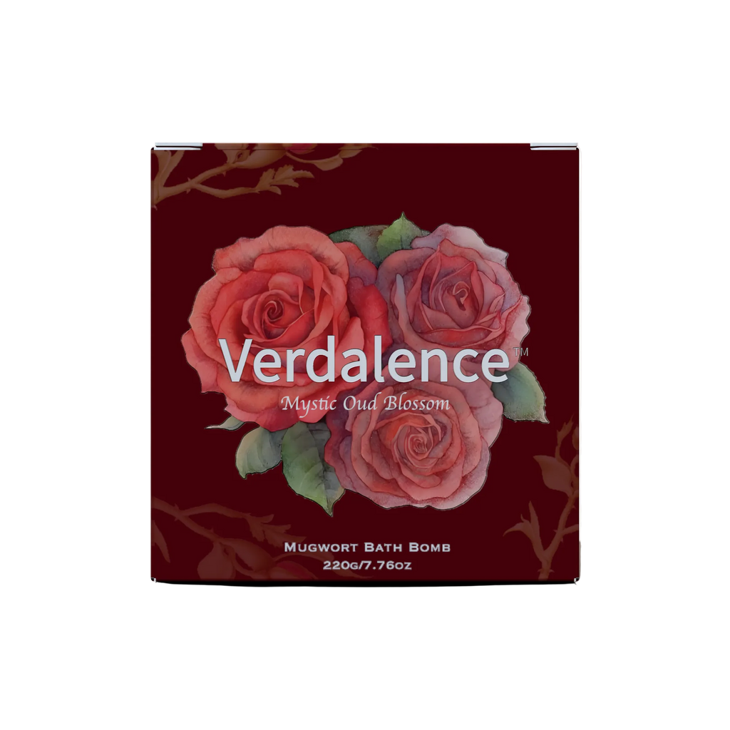 Verdalence™ Mugwort Bath Bomb — Mystic Oud Blossom (220g)