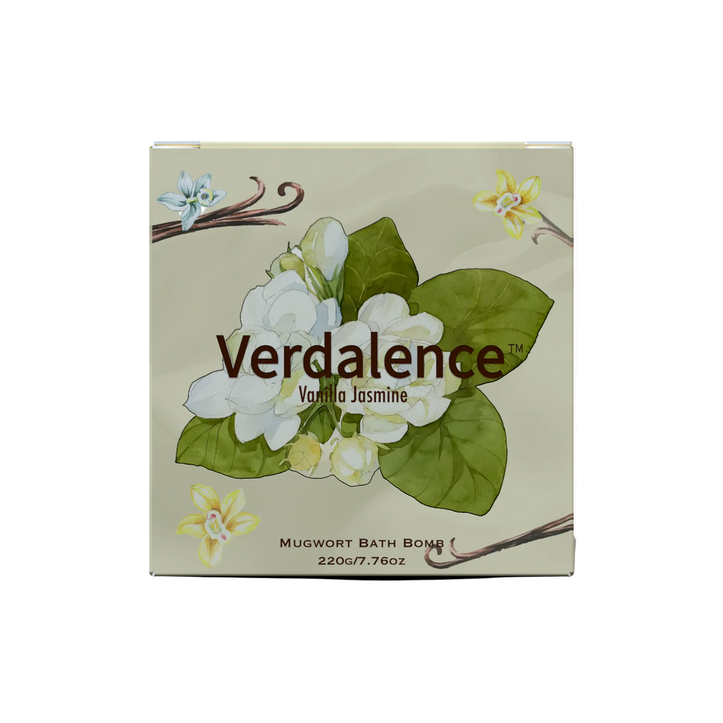 Verdalence™ Mugwort Bath Bomb — Vanilla Jasmine (220g)