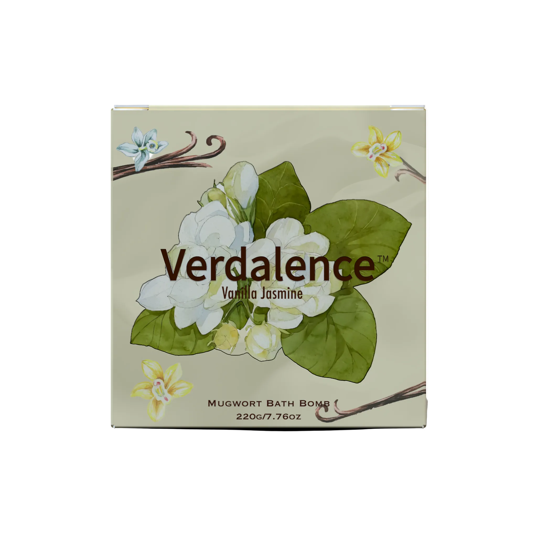 Verdalence™ Mugwort Bath Bomb — Vanilla Jasmine (220g)